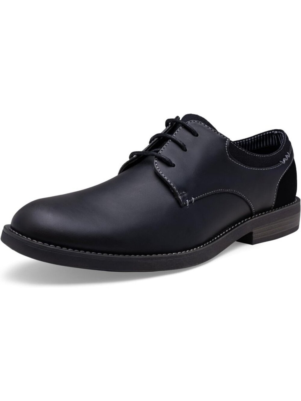 Jousen Men's Amy Black623 Leather Lace Up Lightweight Comfortable Oxfords Shoes